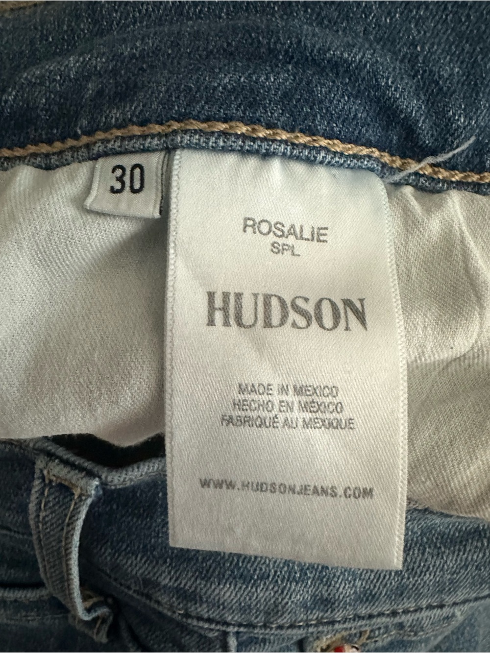 Hudson Jeans Women's High-Rise Straight Light Blue Denim size 30 - Picture 14 of 15